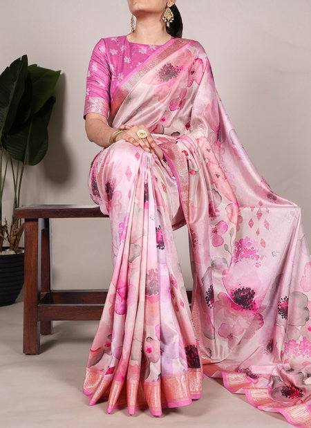 YNF 7015 Tussar Silk With Viscose Border Fancy Saree Exporters In India